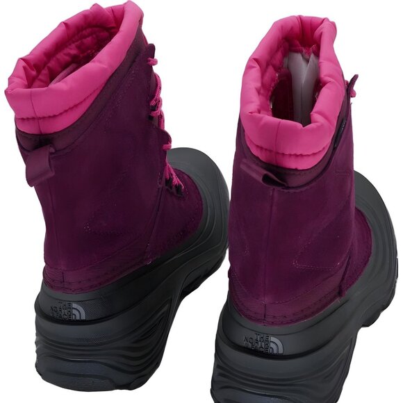 The North Face Alpenglow V WP Girls Snow Hiking Boots Black/Boysenberry US 5 - Picture 3 of 6